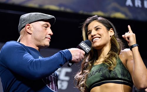 Joe Rogan (left); Julianna Pena (right)