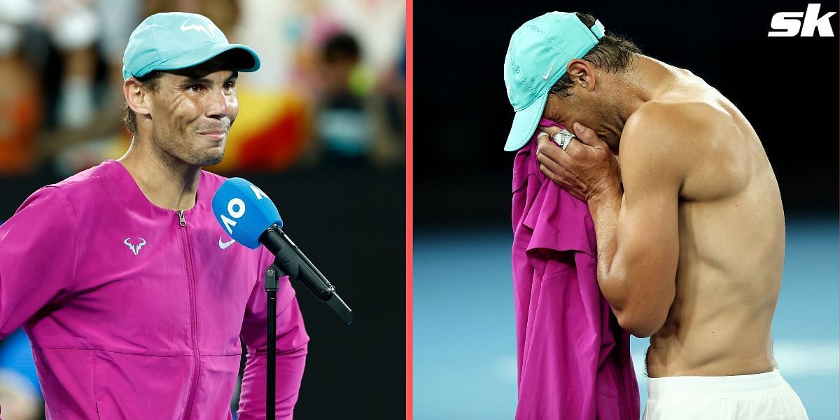 Rafael Nadal got emotional after his semifinal win at the 2022 Australian Open