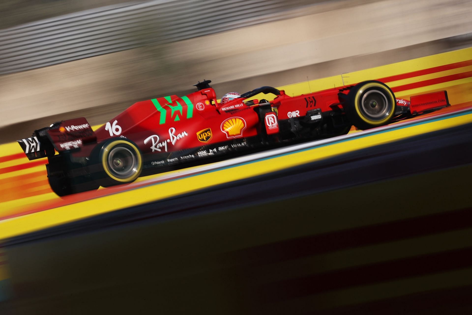 Charles Leclerc driving for Ferrari in 2021. (Photo by Lars Baron/Getty Images)