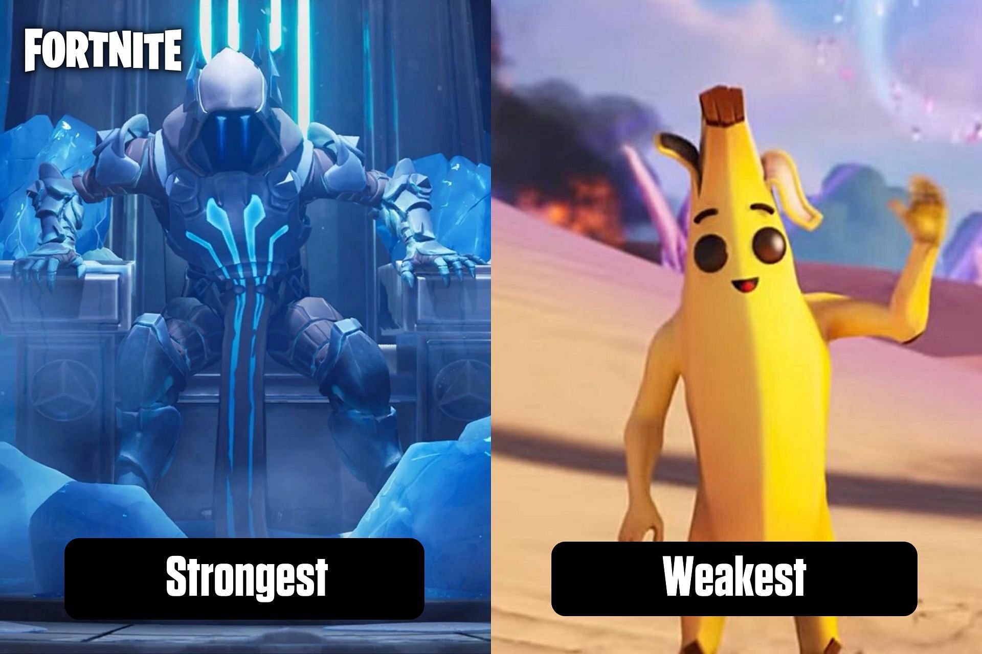 Strongest and weakest characters in Fortnite (Image via Sportskeeda)