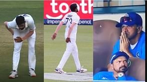 [Watch] Injury scare as Mohammed Siraj walks off holding his hamstring on Day 1 of 2nd India vs South Africa Test