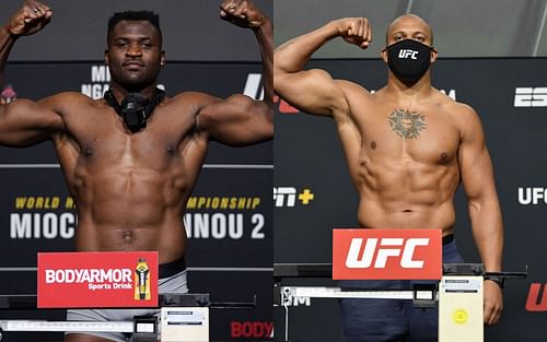 Francis Ngannou (left) & Ciryl Gane (right)