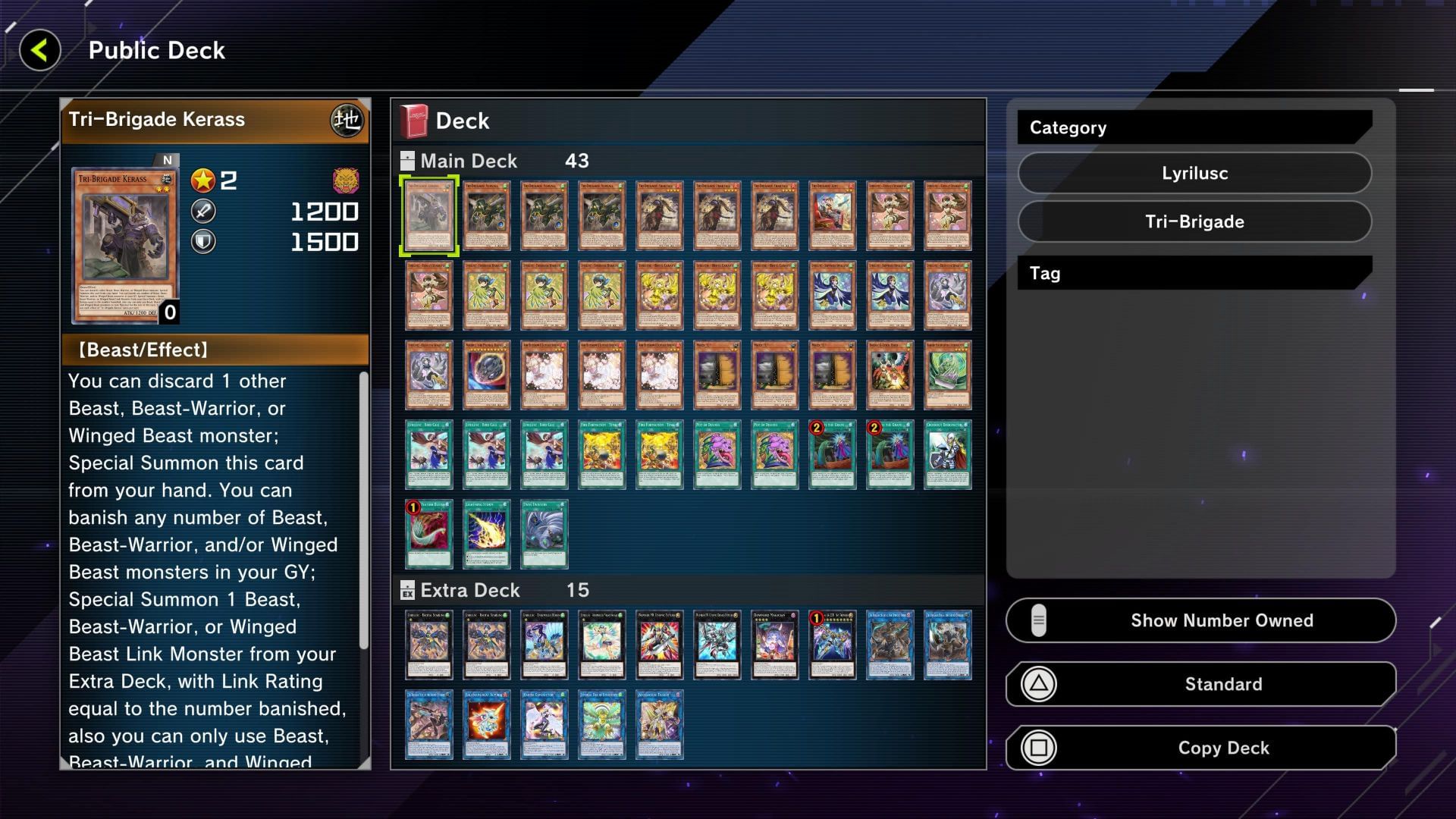 A Bird-Up deck within Yu-Gi-Oh! Master Duel&#039;s public deck search (Image via Yu-Gi-Oh! Master Duel)