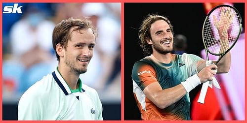  Daniil Medvedev (L) & Stefanos Tsitsipas