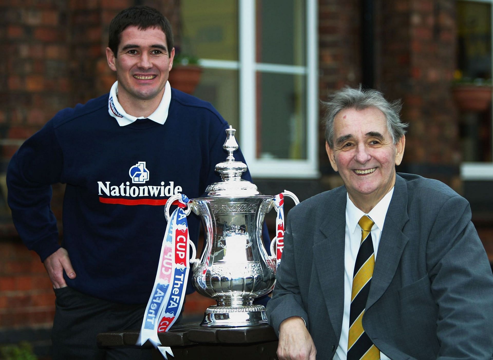 Brian Clough (right) poses with the FA Cup.