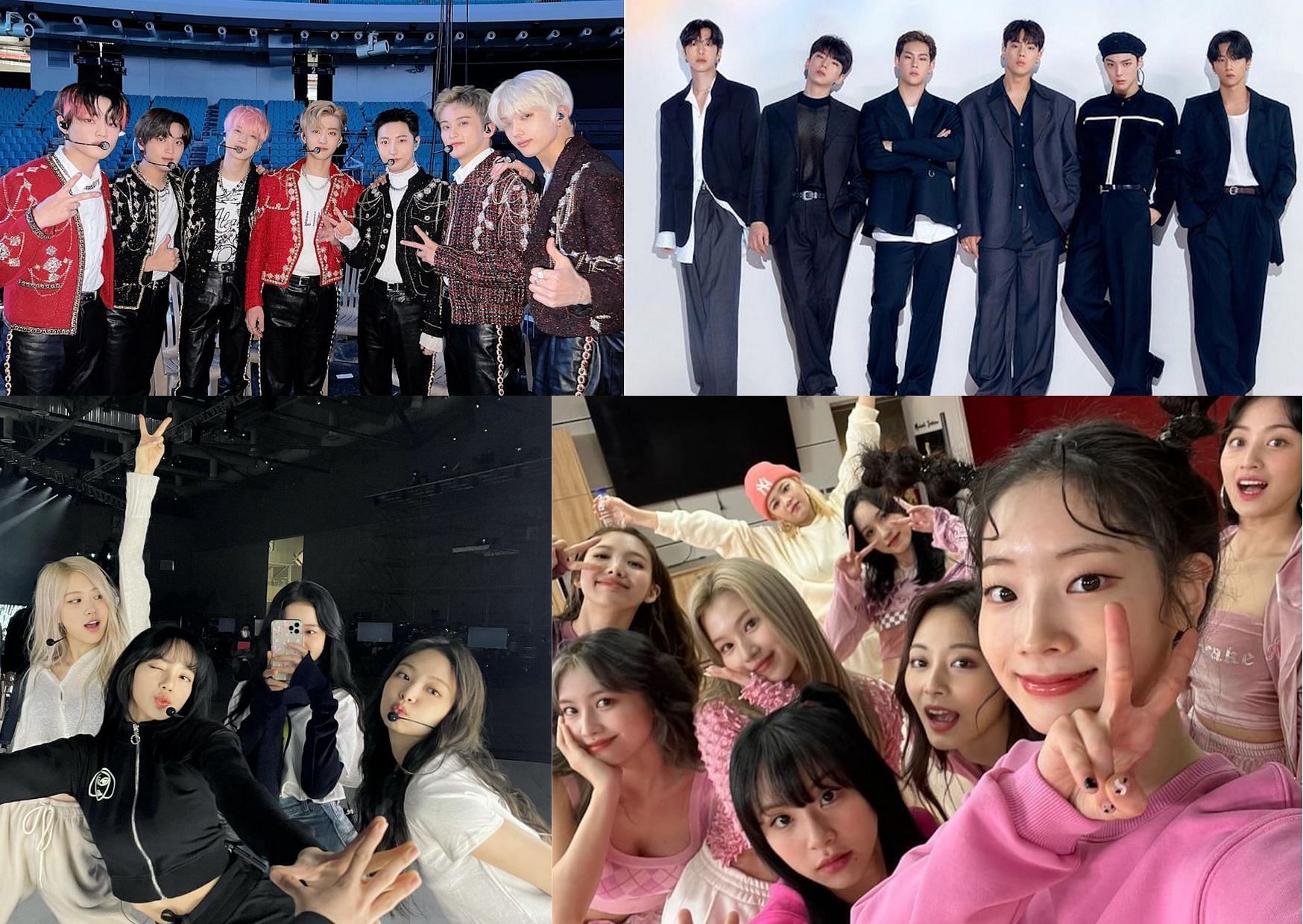 K-pop groups nominated for Seoul Music Awards (Image via Instagram/@sooyaaa_/@nct_dream/@official_monsta_x/@twicetagram)