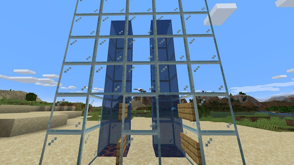 Water elevators in Minecraft 1.18 version (Image via Minecraft)