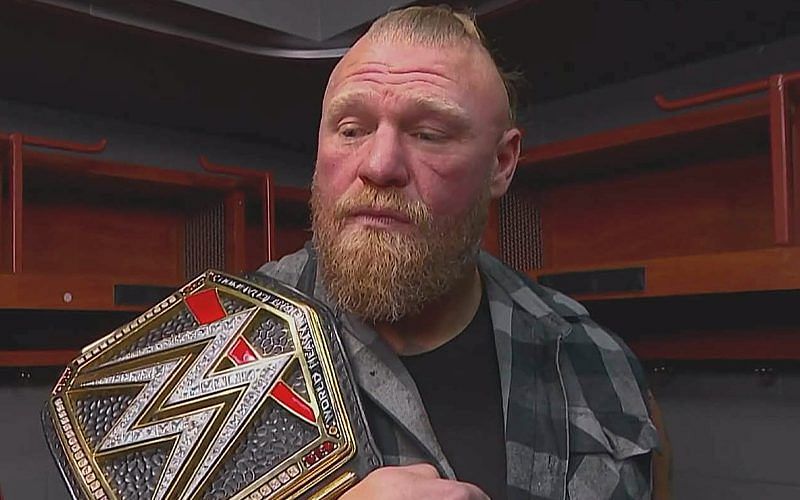 Brock Lesnar backstage on RAW after Day 1