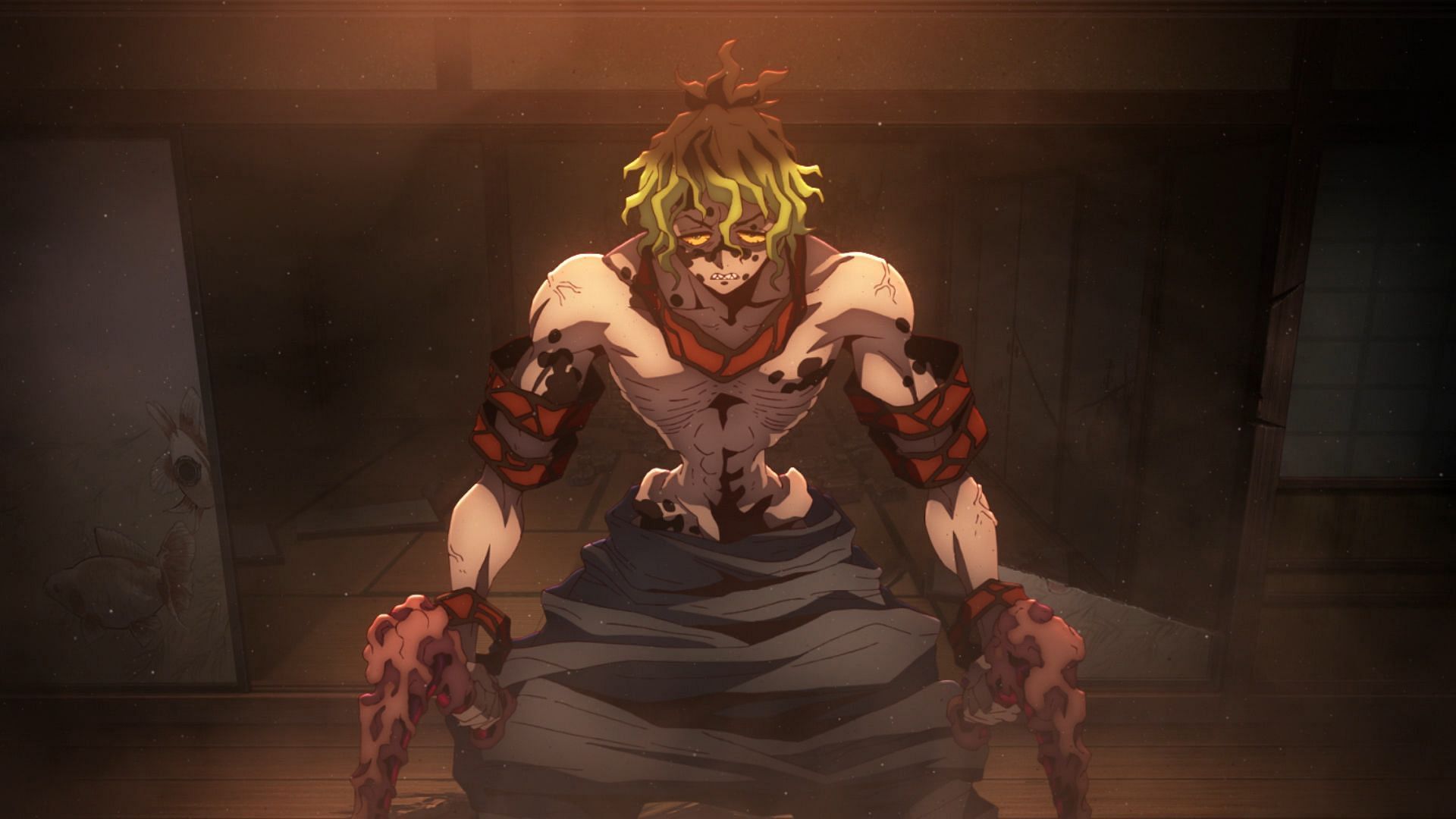 Gyutaro in the Demon Slayer anime (image via Ufotable) 