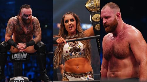 From Left to Right: Malakai Black, Britt Baker, and Jon Moxley.