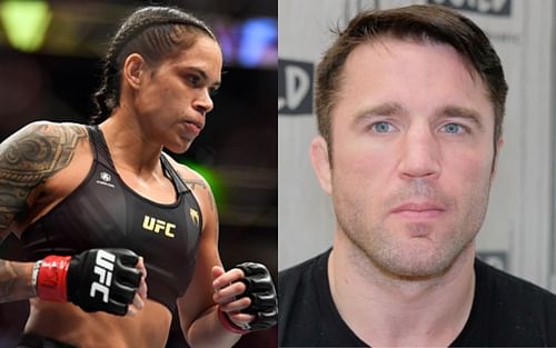 Amanda Nunes (left); Chael Sonnen (right)