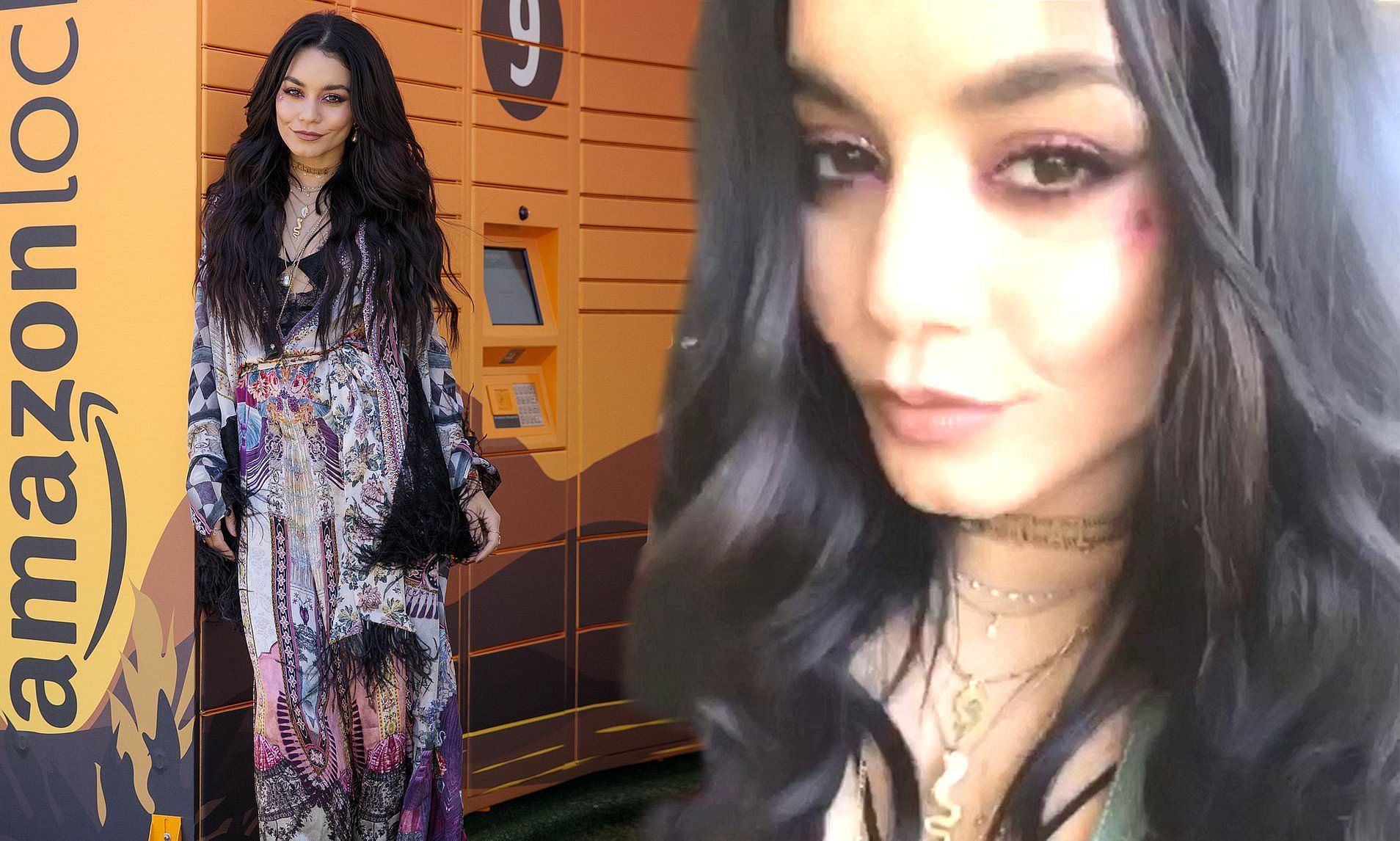 Vanessa Hudgens in the floral dress by Camila (Image by Daily Mail)