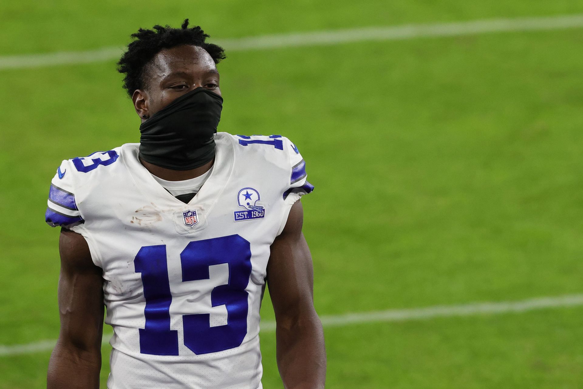 Dallas Cowboys wide receiver Michael Gallup (13) runs a pass route