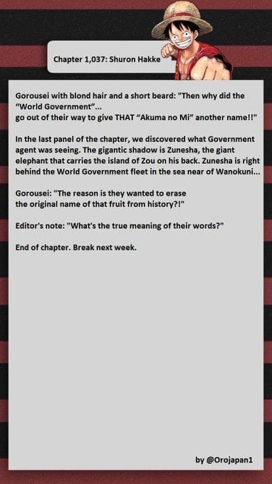 One Piece Chapter 1037 Spoilers Kaido Zunesha More