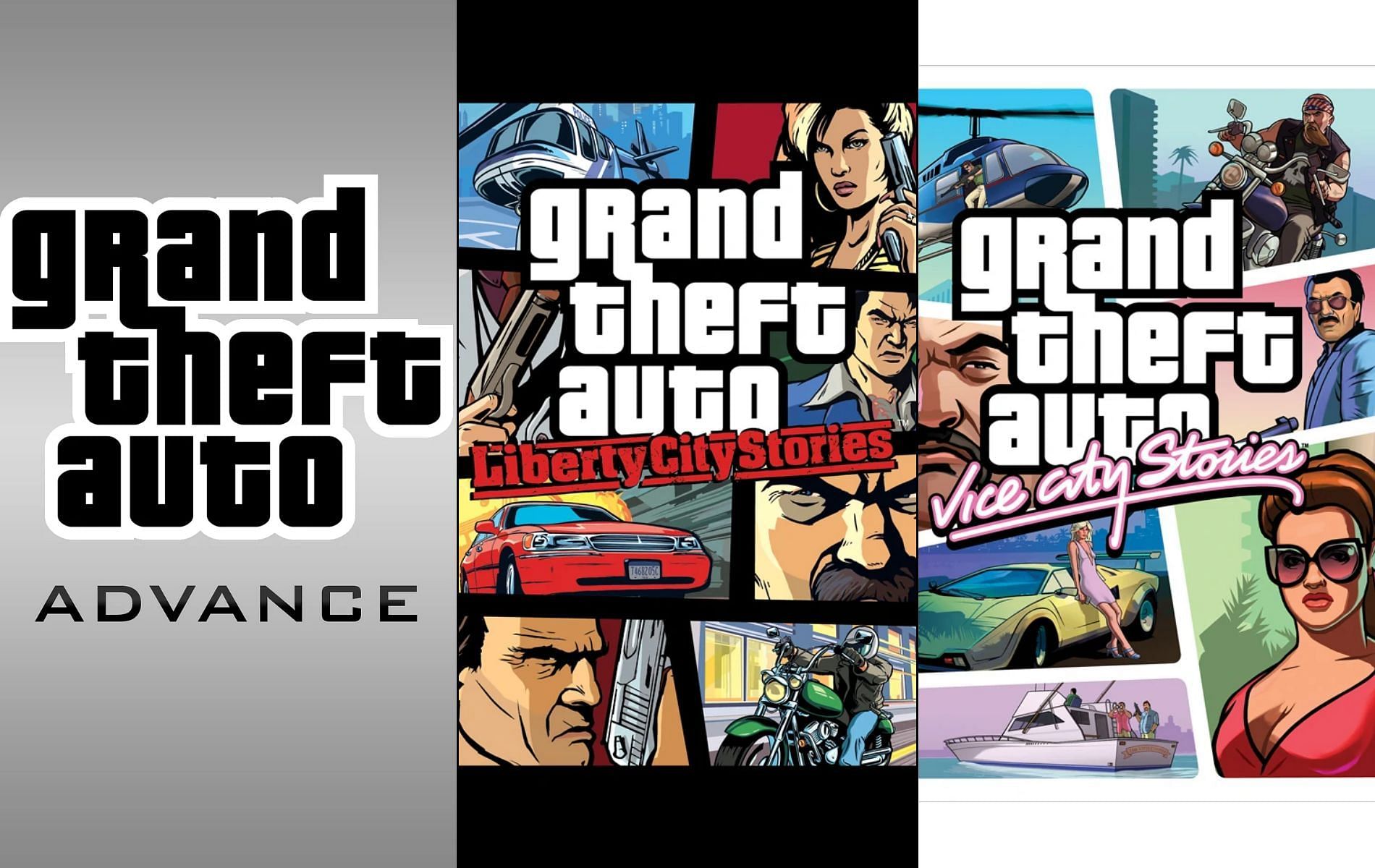 GTA Advance, Liberty City Stories, and Vice City Stories (Image via Rockstar Games)