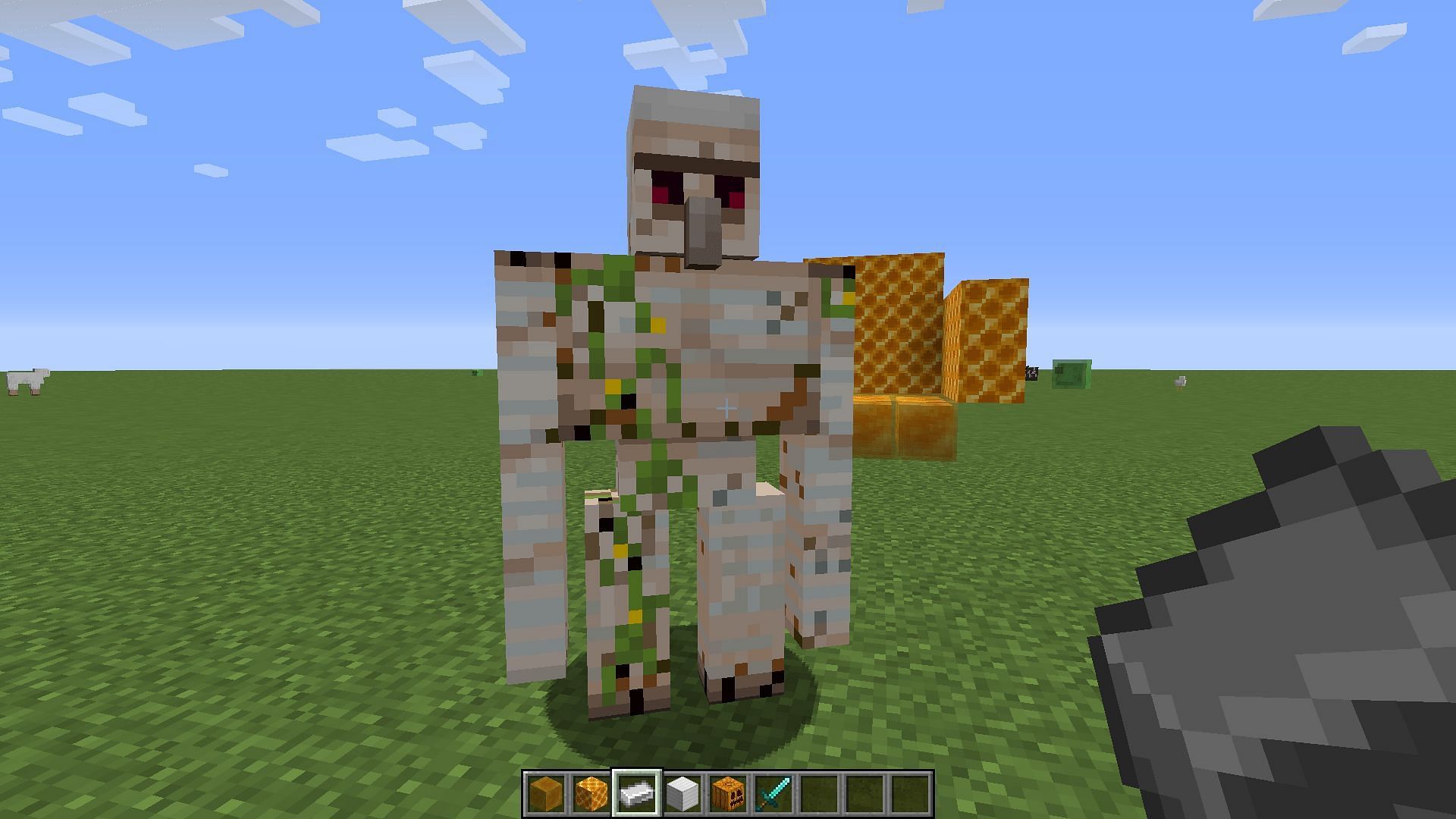 Iron golems can even be healed by iron ingots (Image via Mojang)