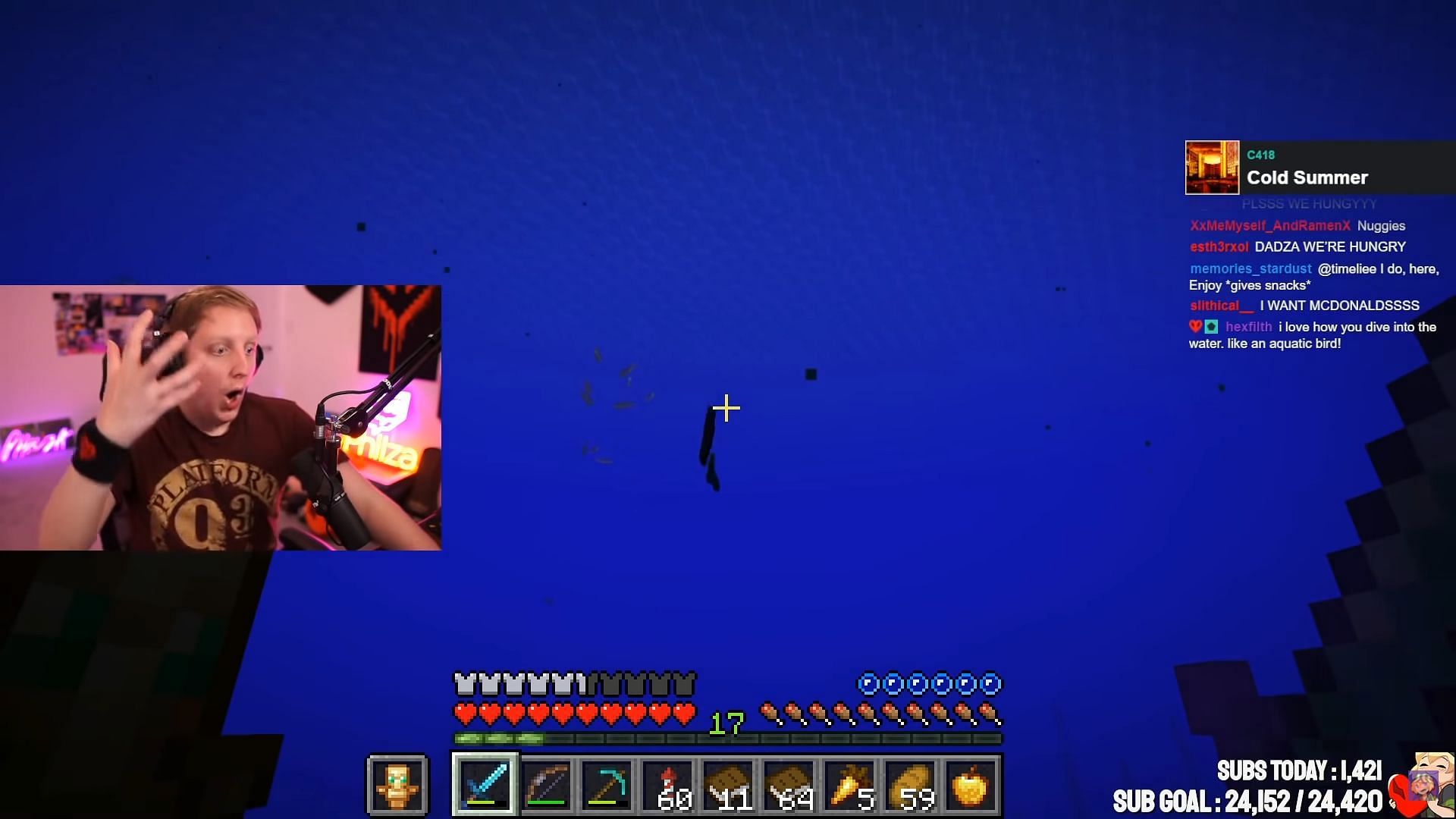 Drowned zombie dropped the trident (Image via Canooon YouTube)