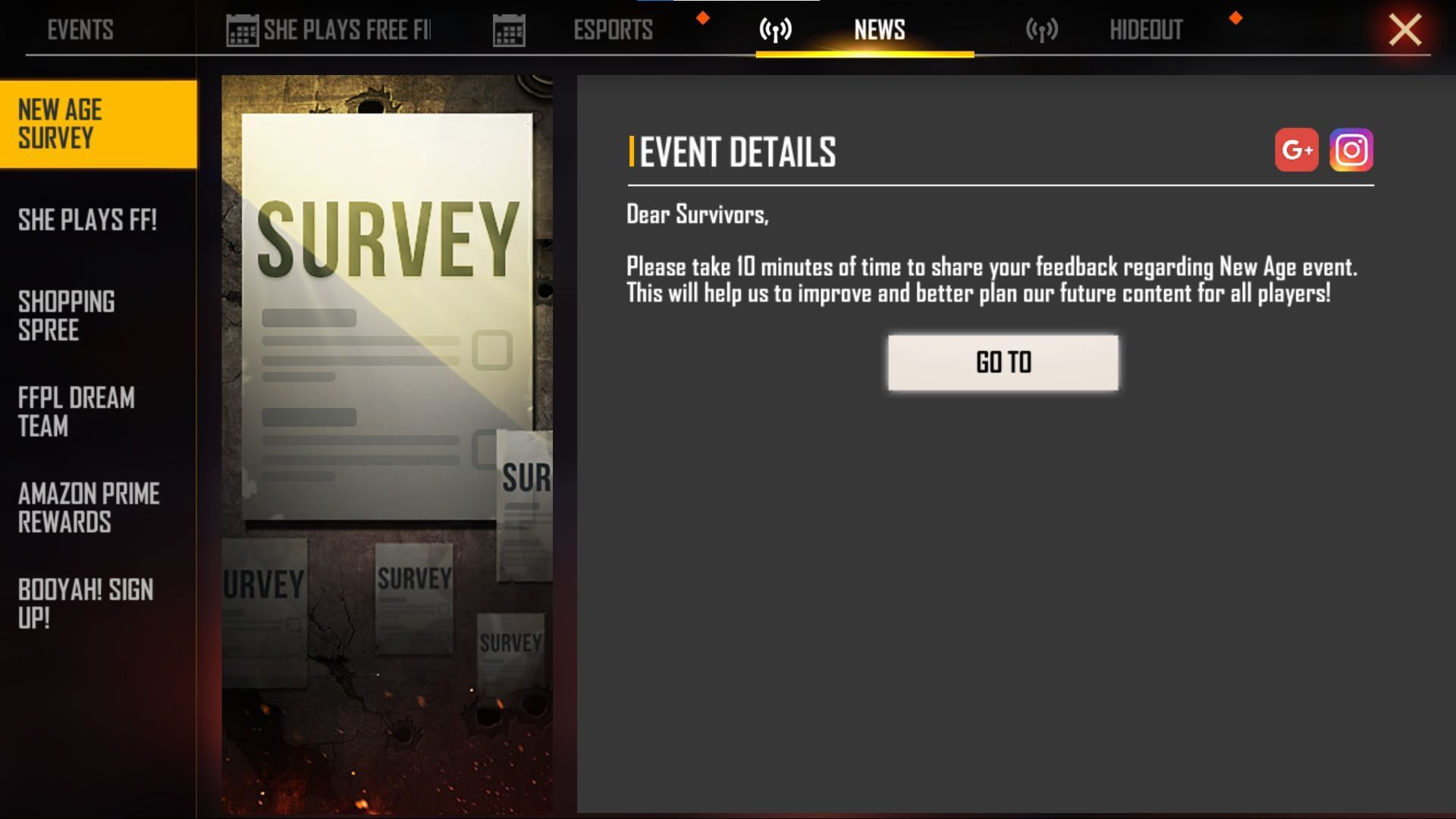 आपको Shopping Spree टैब में जाना है (Image via Garena)