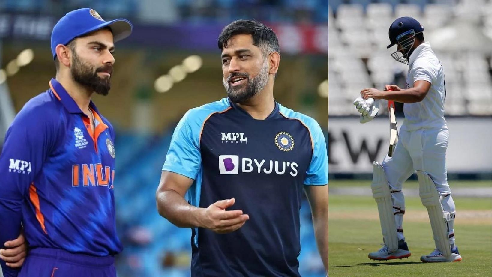 Virat Kohli, MS Dhoni and Rishabh Pant (from left to right)