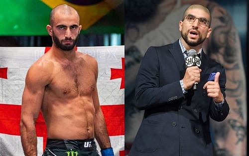 Chikadze (left) and Helwani (right) [Left photo via @ufc on Instagram]