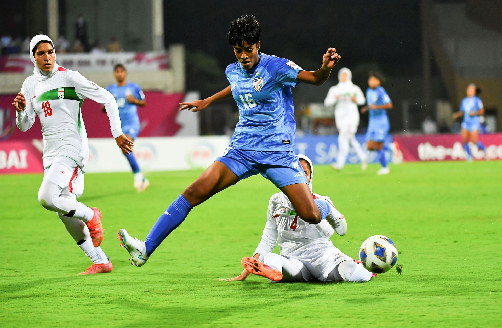 India and Iran played out a goalless draw at the DY Patil stadium today (Image courtesy: AIFF Media)