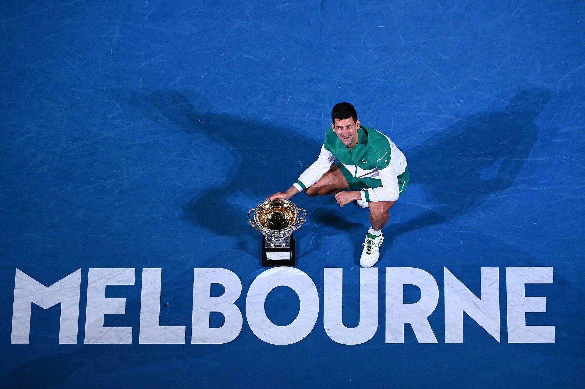 Novak Djokovic at the 2021 Australian Open.