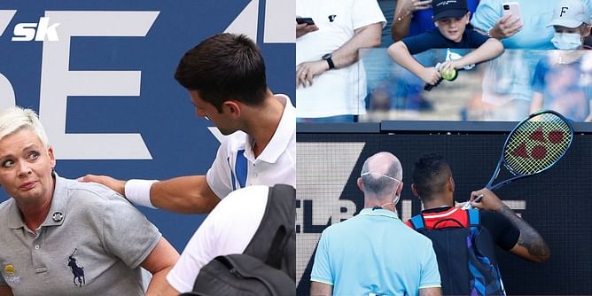 Australian Open: Questions arise over whether Nick Kyrgios should have been defaulted after accidentally hitting a child with the ball
