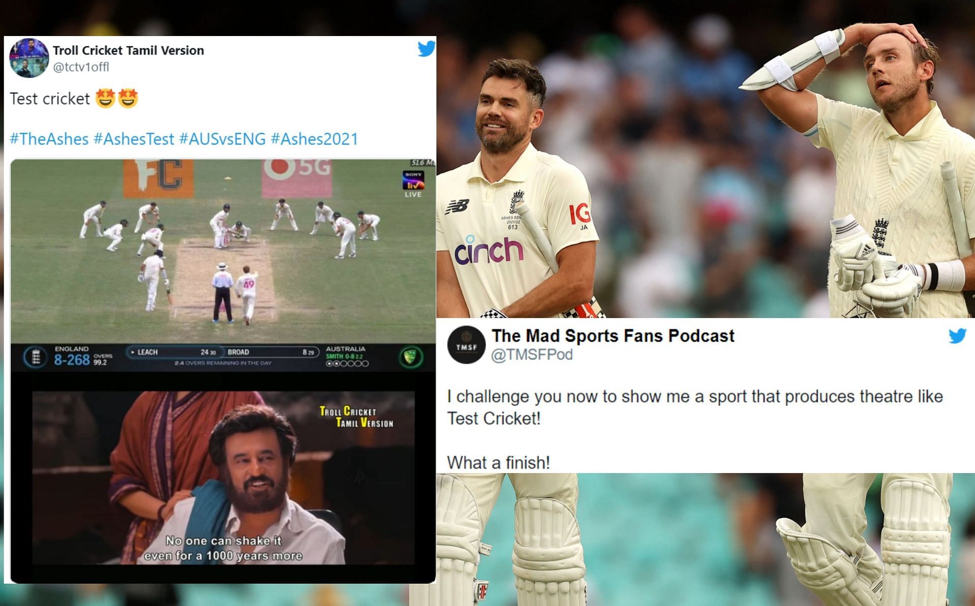 Twitterati reacts after England draw the Sydney Test against Australia in an edge-of-the-seat thriller