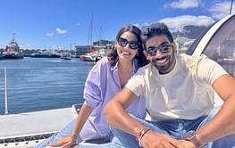 [In pics] Jasprit Bumrah enjoys the sun and sea on a boat with Sanjana Ganesan