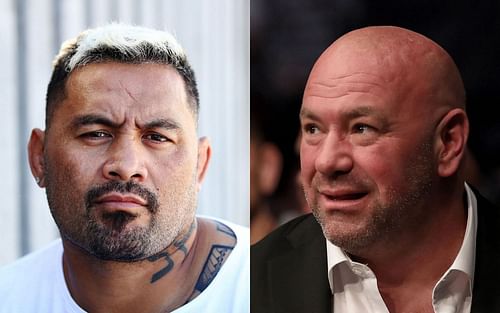 Mark Hunt (left) and Dana White (right)