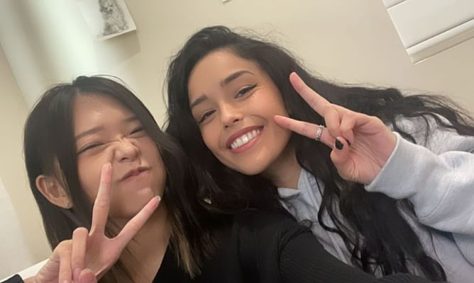 "Now I'm Rae's height": Kkatamina jokingly fears being kicked out after throwing shade at Valkyrae's height