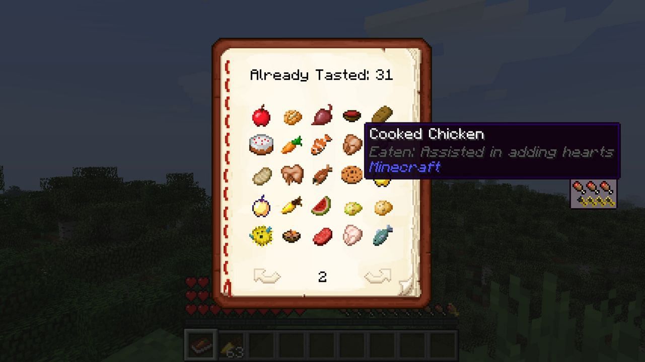 Spice of Life rewards players for changing up their food choice (Image via Mojang)