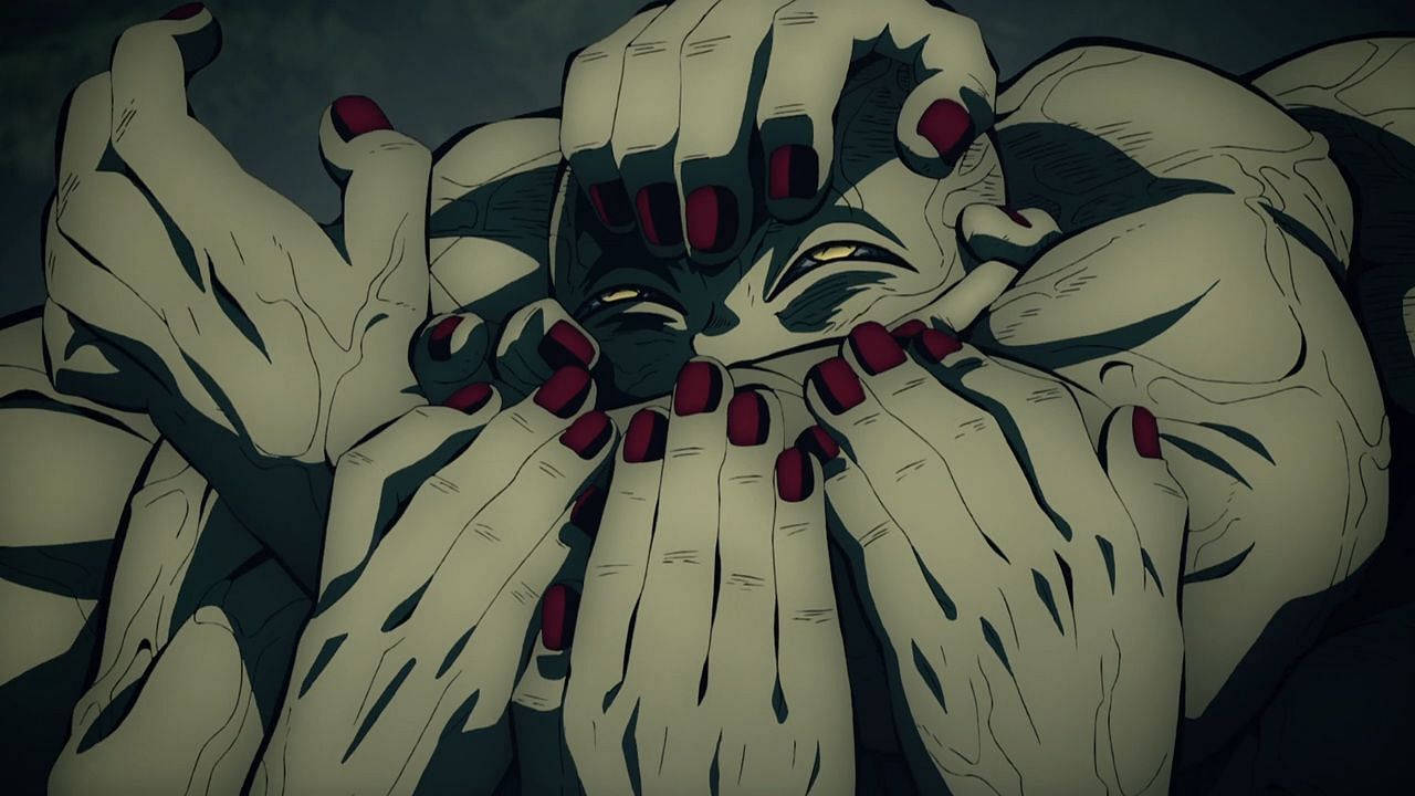 The Hand Demon as seen in the Demon Slayer anime. (Image via Ufotable Studios)