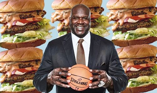 Shaquille O'Neal and food is a heaven-sent combination. [Photo: VegNews]