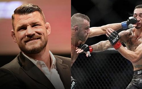 Michael Bisping (L), Alexander Volkanovski and Max Holloway (R) [Image courtesy @alexvolkanovski on Instagram]