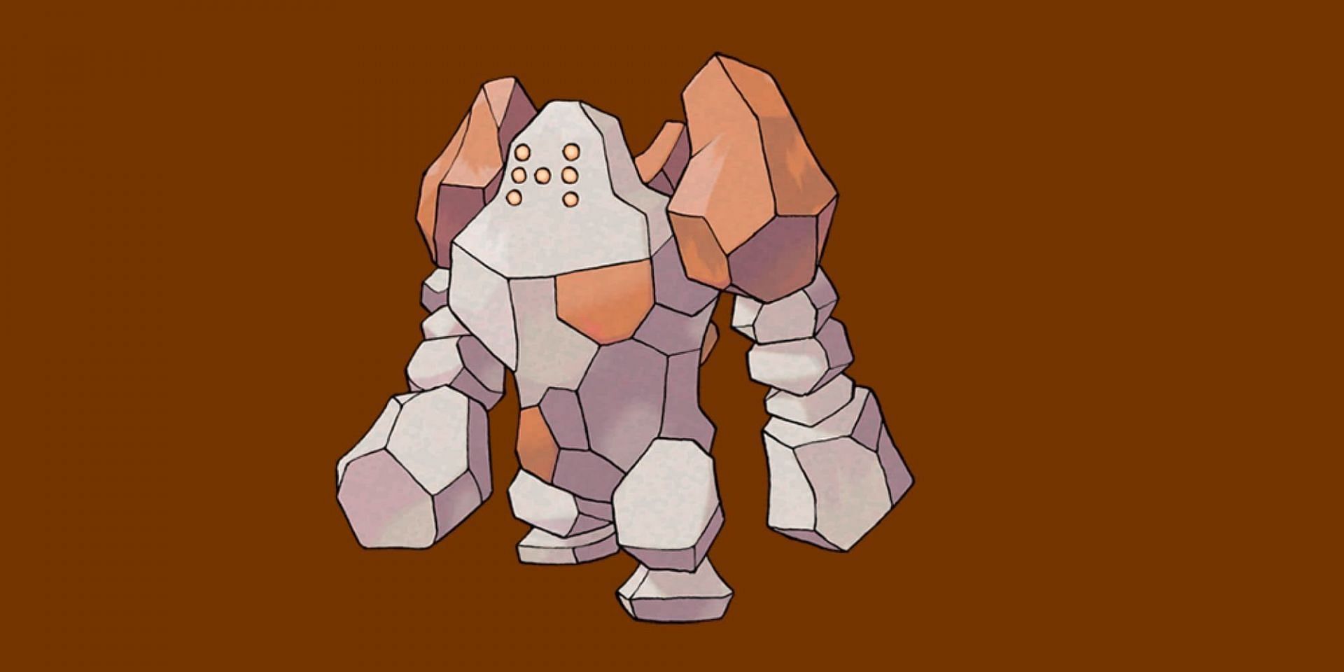 Official artwork for Regirock used throughout the Pokemon franchise (Image via The Pokemon Company)
