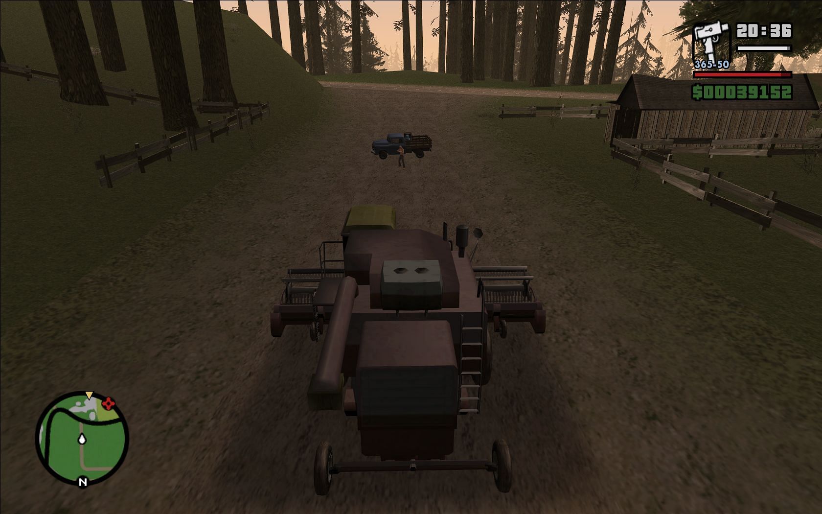 This is most GTA San Andreas players&#039; introduction to the Combine Harvester (Image via Rockstar Games)