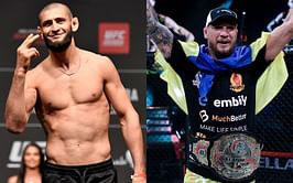Watch: Khamzat Chimaev grapples with Bellator welterweight champion Yaroslav Amosov at Tiger Muay Thai