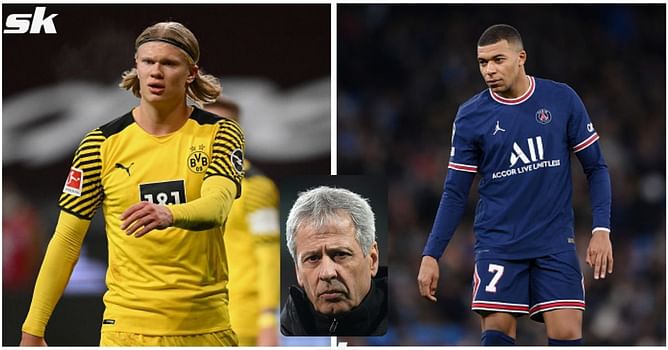 "Someone who always wants to win" - Lucien Favre opens up on difference between Erling Haaland and Kylian Mbappe
