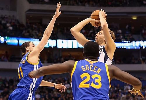 The Golden State Warriors are also honoring Dirk Nowitzki in his jersey retirement tonight with a heartfelt video tribute.[Photo: SFGATE]