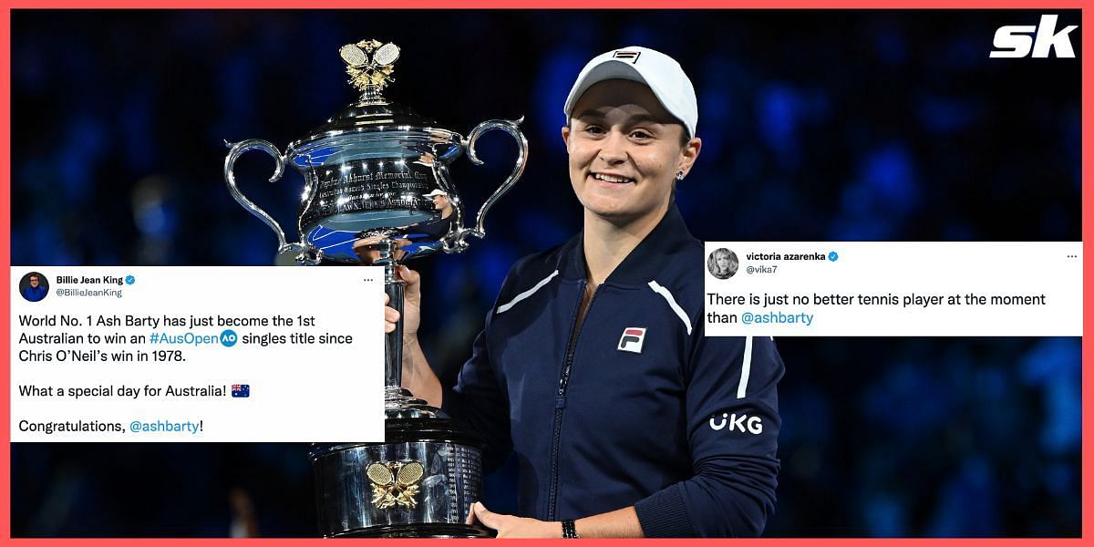 Several people from the tennis community congratulated Ashleigh Barty on her win at the Australian Open