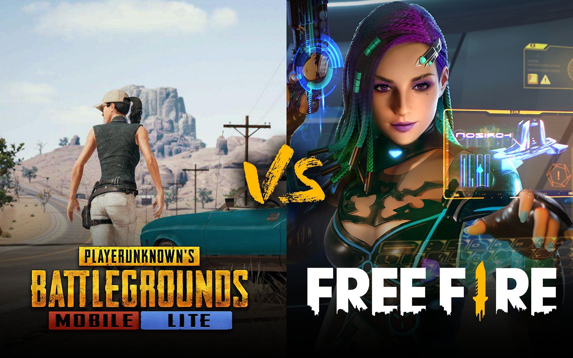 Analyzing the graphics of PUBG Mobile Lite and Free Fire (Image via Sportskeeda)