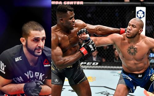 Zahabi (L), Ngannou and Gane (R) PC: Getty, MMA Fighting