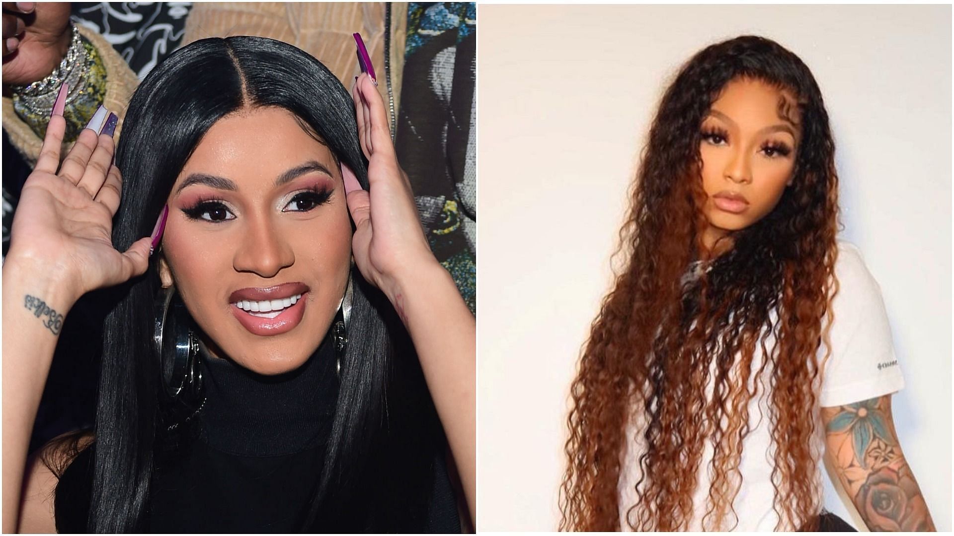 Cardi B and Cuban Doll had a heated exchange of words on Twitter (Images via Prince Williams/Getty Images and CubanDaSavage/Twitter)