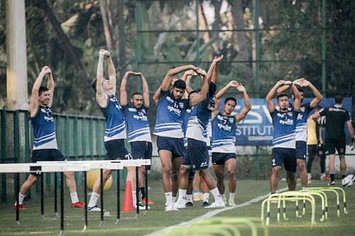 Chennaiyin FC's players in action