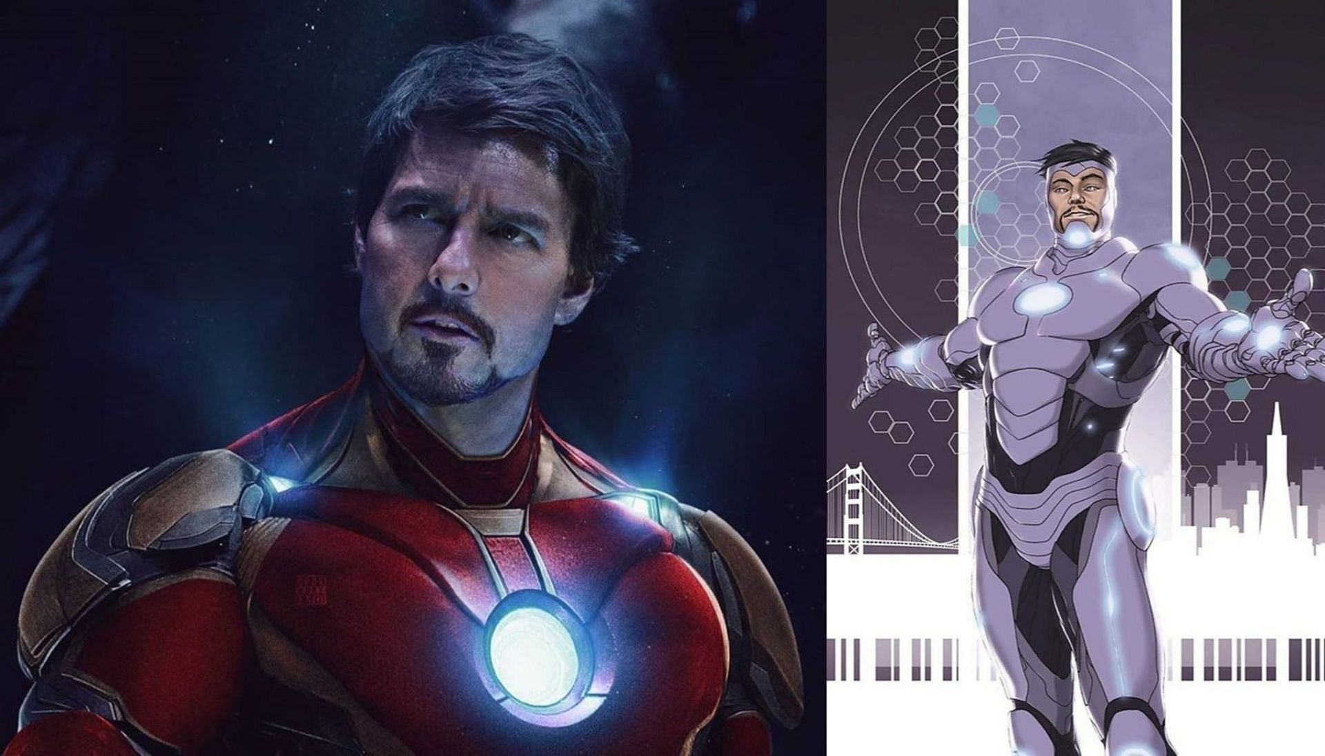 Concept of Tom Cruise as Tony Stark, and Superior Iron Man (Image via Aitesam Farooq/𝐒𝐏𝐃𝐑𝐌𝐍𝐊𝐘𝐗𝐗𝐈𝐈𝐈/Instagram)