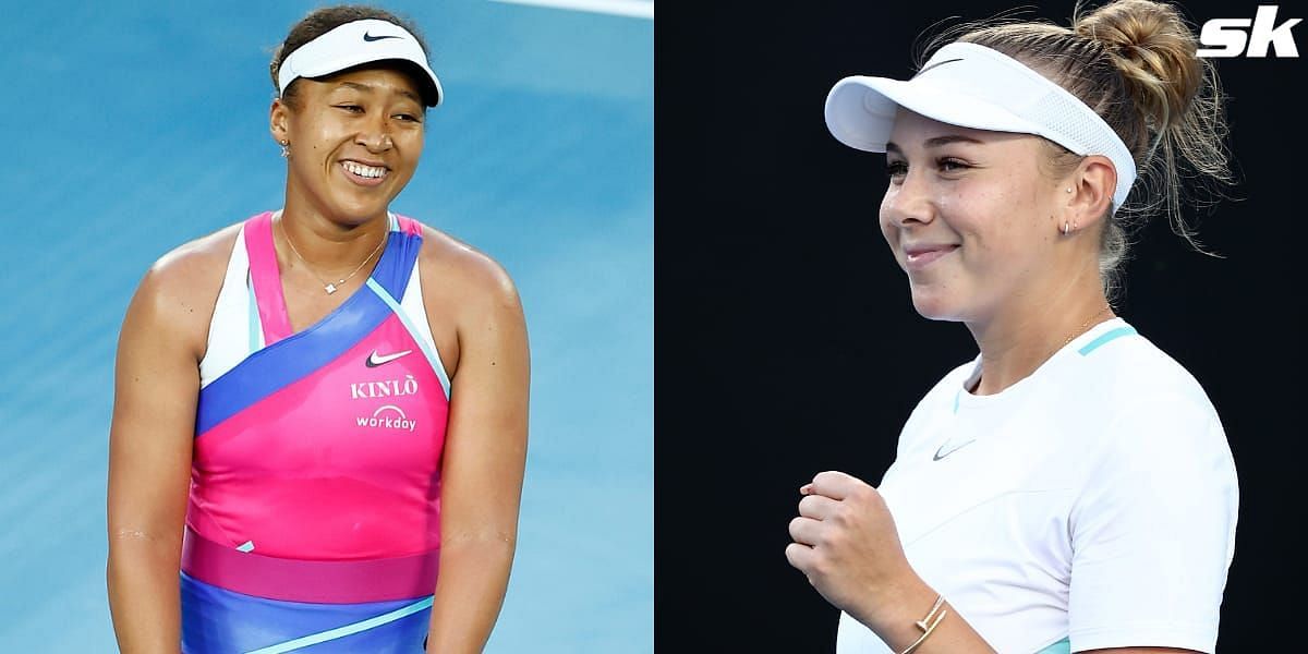 Naomi Osaka (L) &amp; Amanda Anisimova