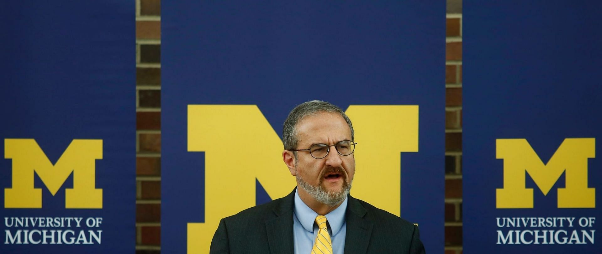 University of Michigan President Mark Schlissel has been fired for having an affair with a subordinate (Image via Joshua Lott/Getty Images)