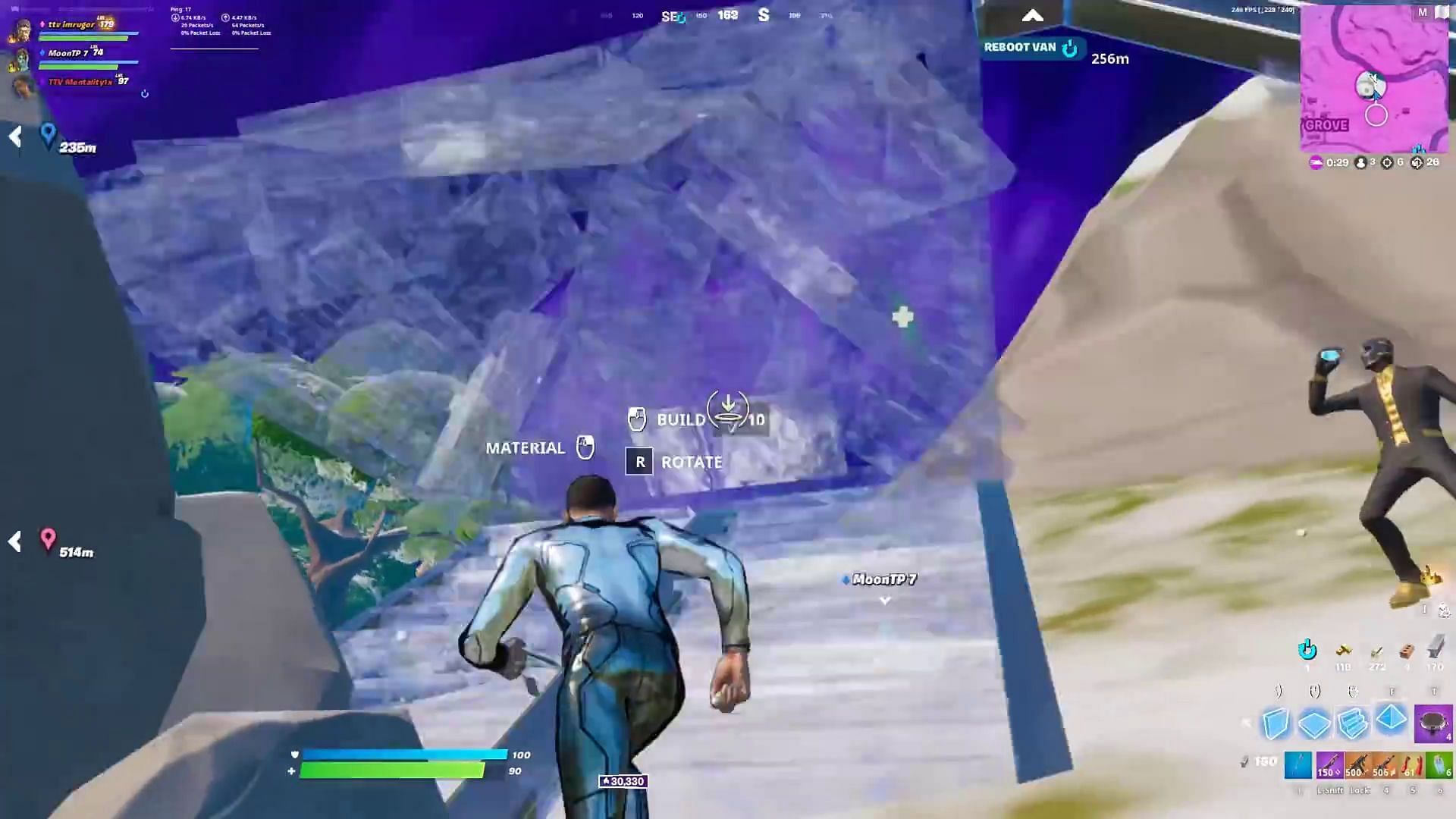 Player lets his opponent use a small shield potion before eliminating him (Image via YouTube/Ruger)