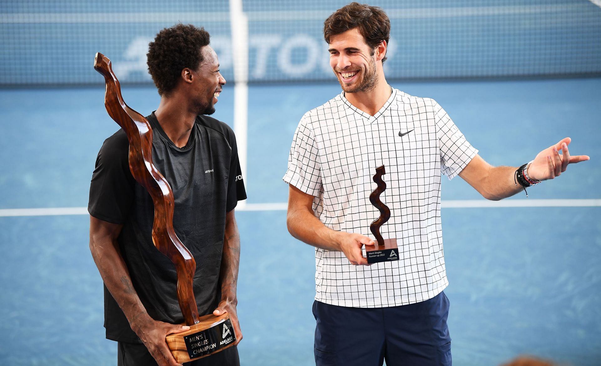 Gael Monfils won the 11th title of his career at the Adelaide International 1